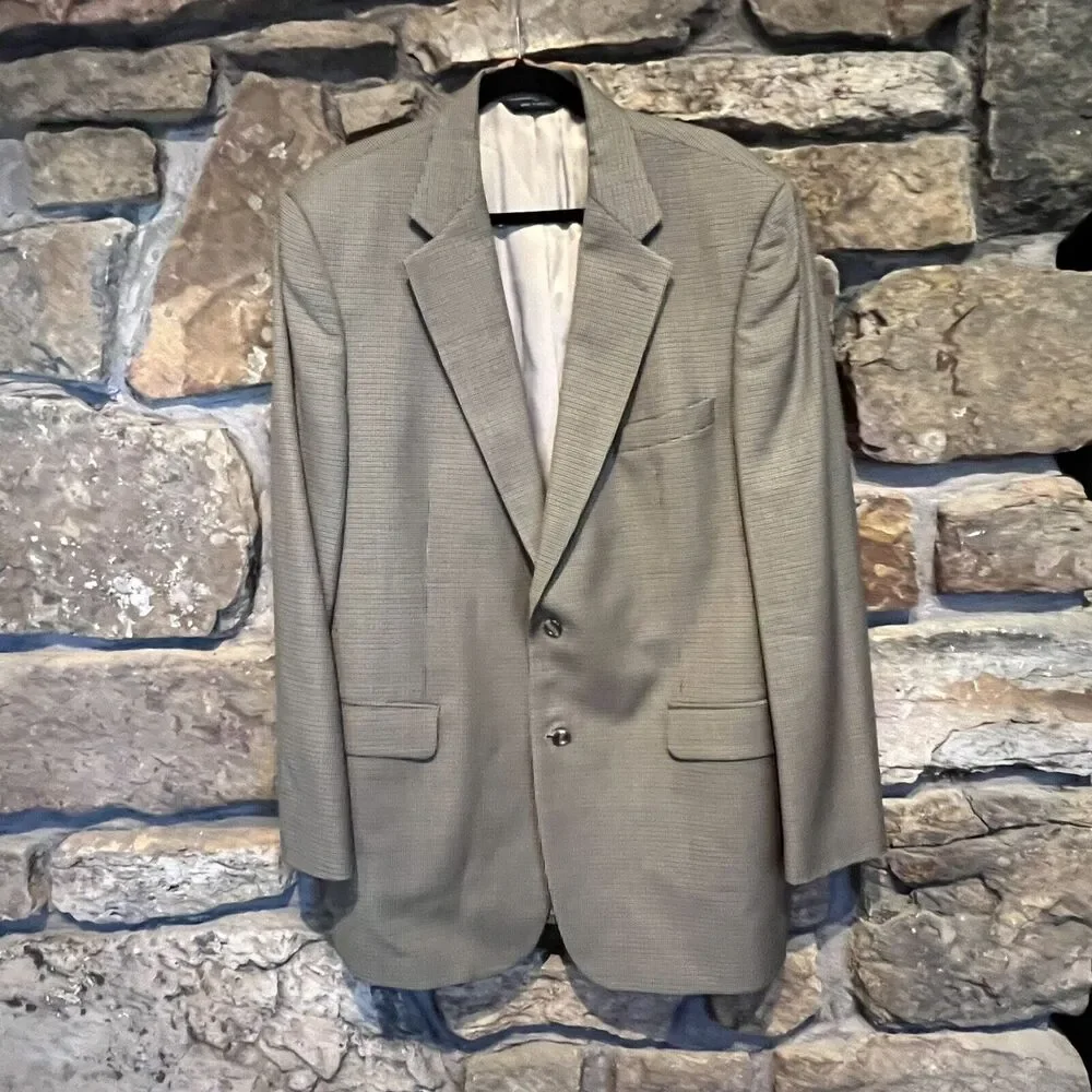 Brooks Brothers Mini Houndstooth Blazer Sport Coat Wool Cashmere Men's 43 Long - Picture 3 of 15